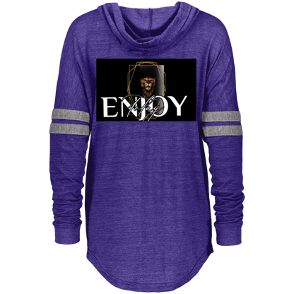 "Cave Kat Motivations, Enjoy Today"  Ladies Hooded Low Key Pullover