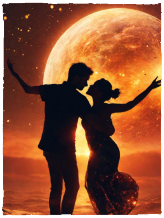 ''Beneath The Moon We Dance'' Fleece Blanket 30x40