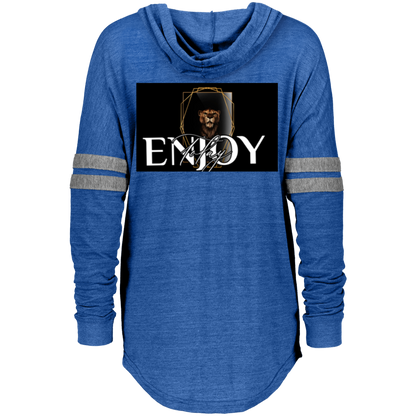 "Cave Kat Motivations, Enjoy Today"  Ladies Hooded Low Key Pullover