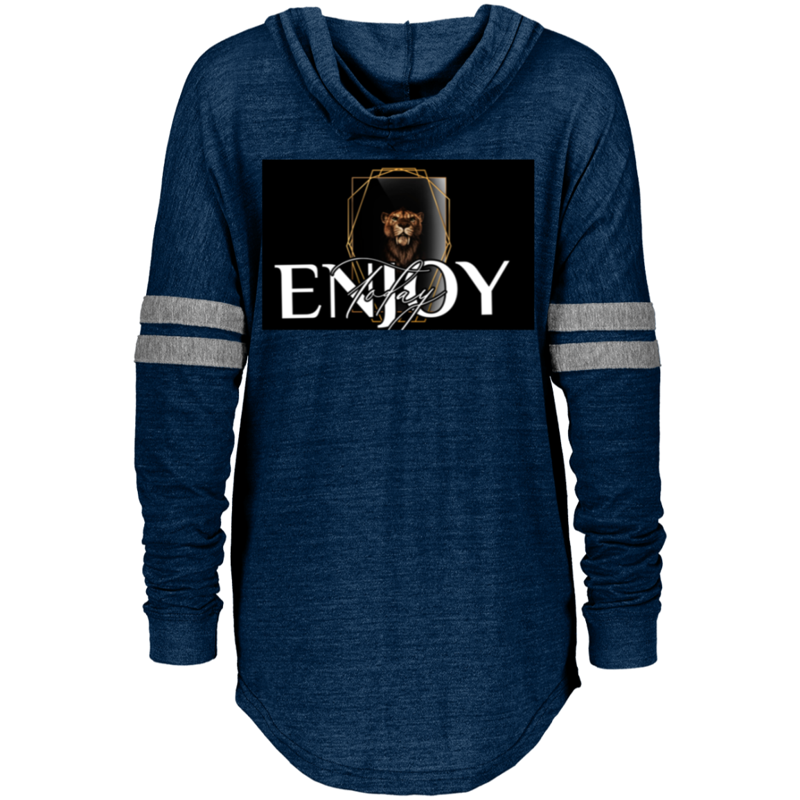 "Cave Kat Motivations, Enjoy Today"  Ladies Hooded Low Key Pullover