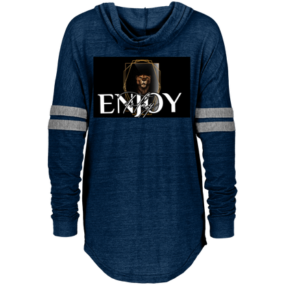 "Cave Kat Motivations, Enjoy Today"  Ladies Hooded Low Key Pullover