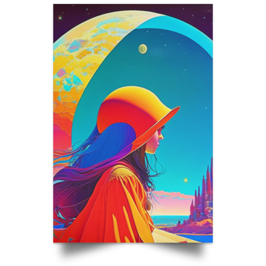 "Moon Child #519'' Satin Portrait Poster