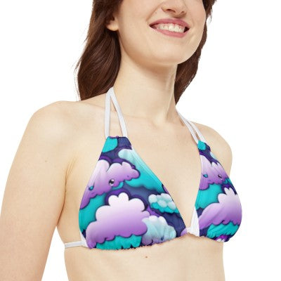 "happy cloud"Strappy Bikini Set